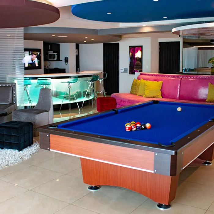 Hard Rock Hotel Vallarta Rockstar suite pool table