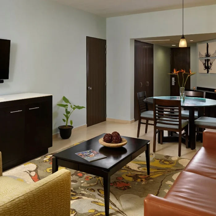 Hard Rock Hotel Vallarta Rock suite gold living area