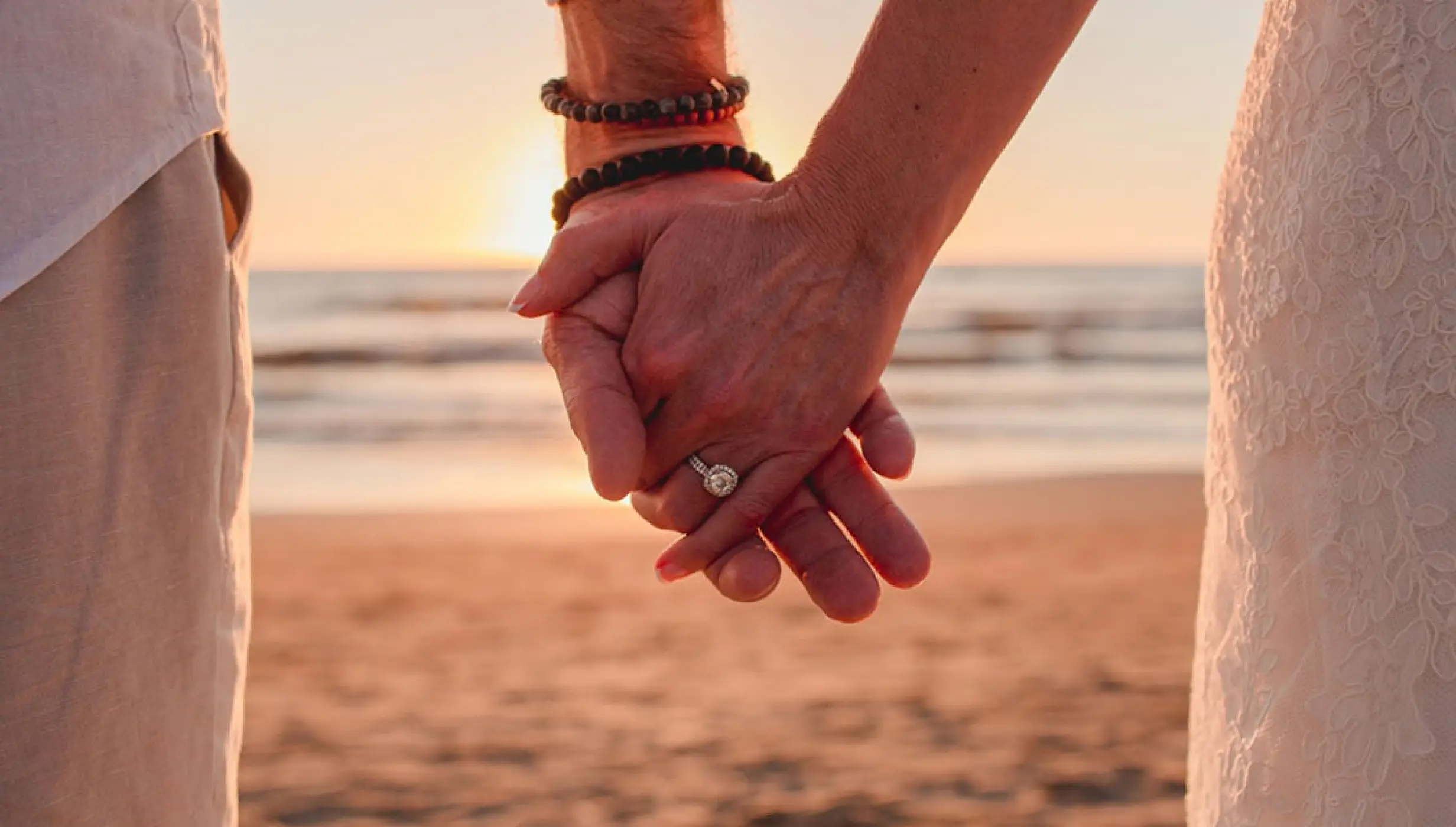 Couple at Sunset beach Wedding Venue at Hard Rock Hotel Vallarta.