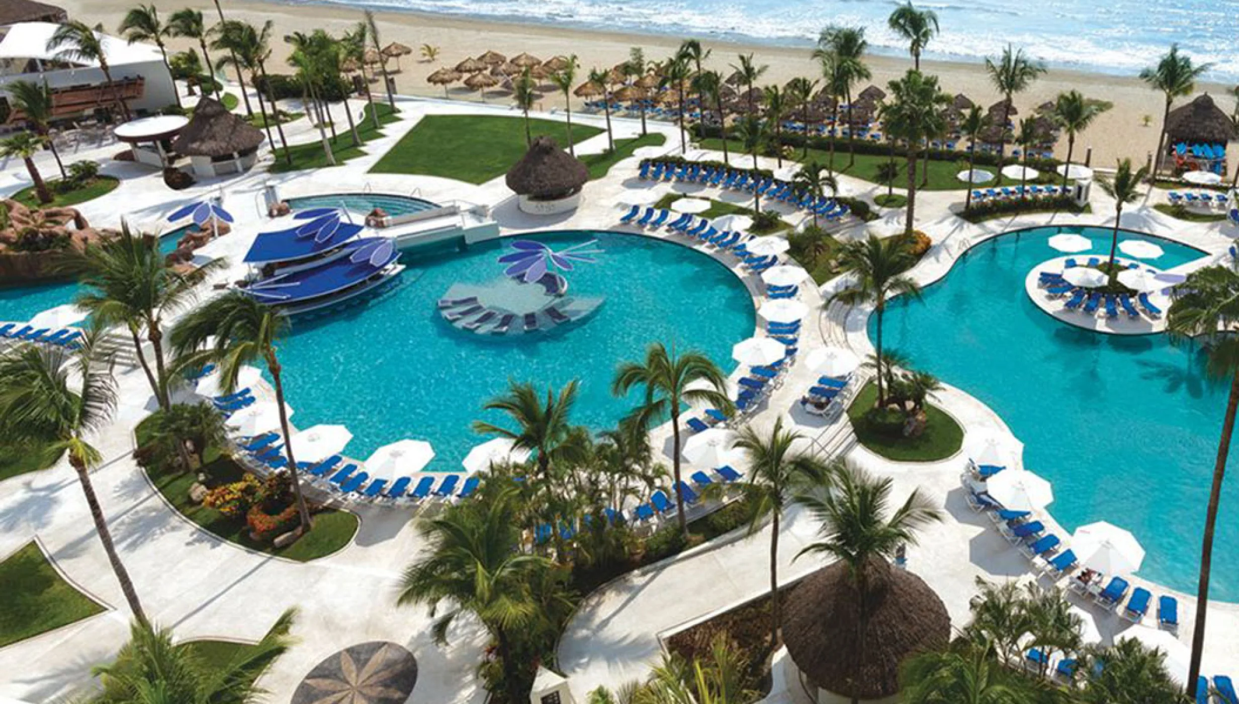 Palm and Ipanema Terraces Wedding Venues overview at Hard Rock Hotel Vallarta.