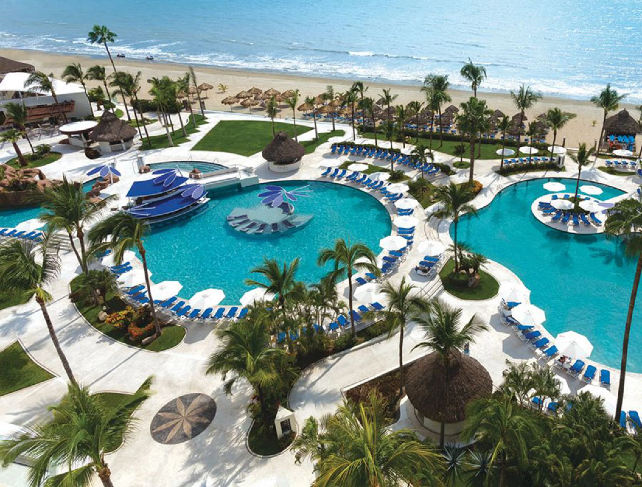 Palm and Ipanema Terraces Wedding Venues overview at Hard Rock Hotel Vallarta.