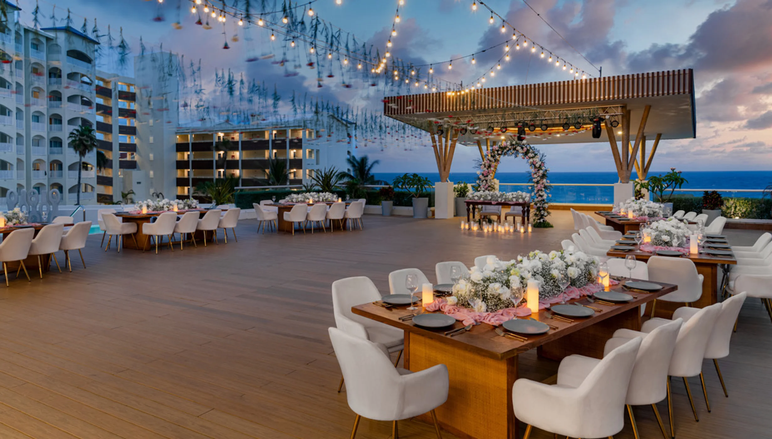 chala terrace venue at Hilton Cancun Mar Caribe