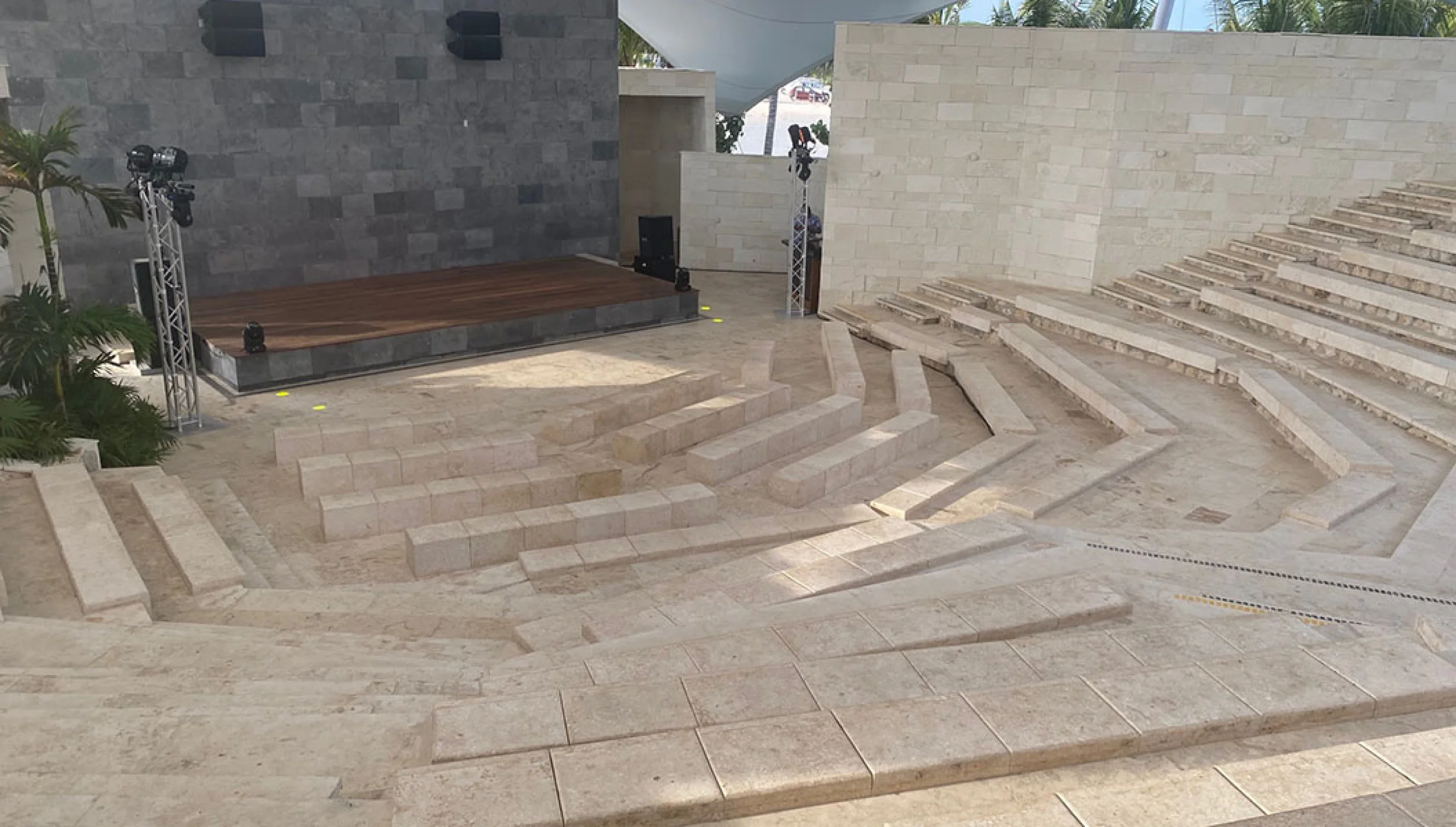 Amphitheatre Wedding venue at Hilton Cancun.