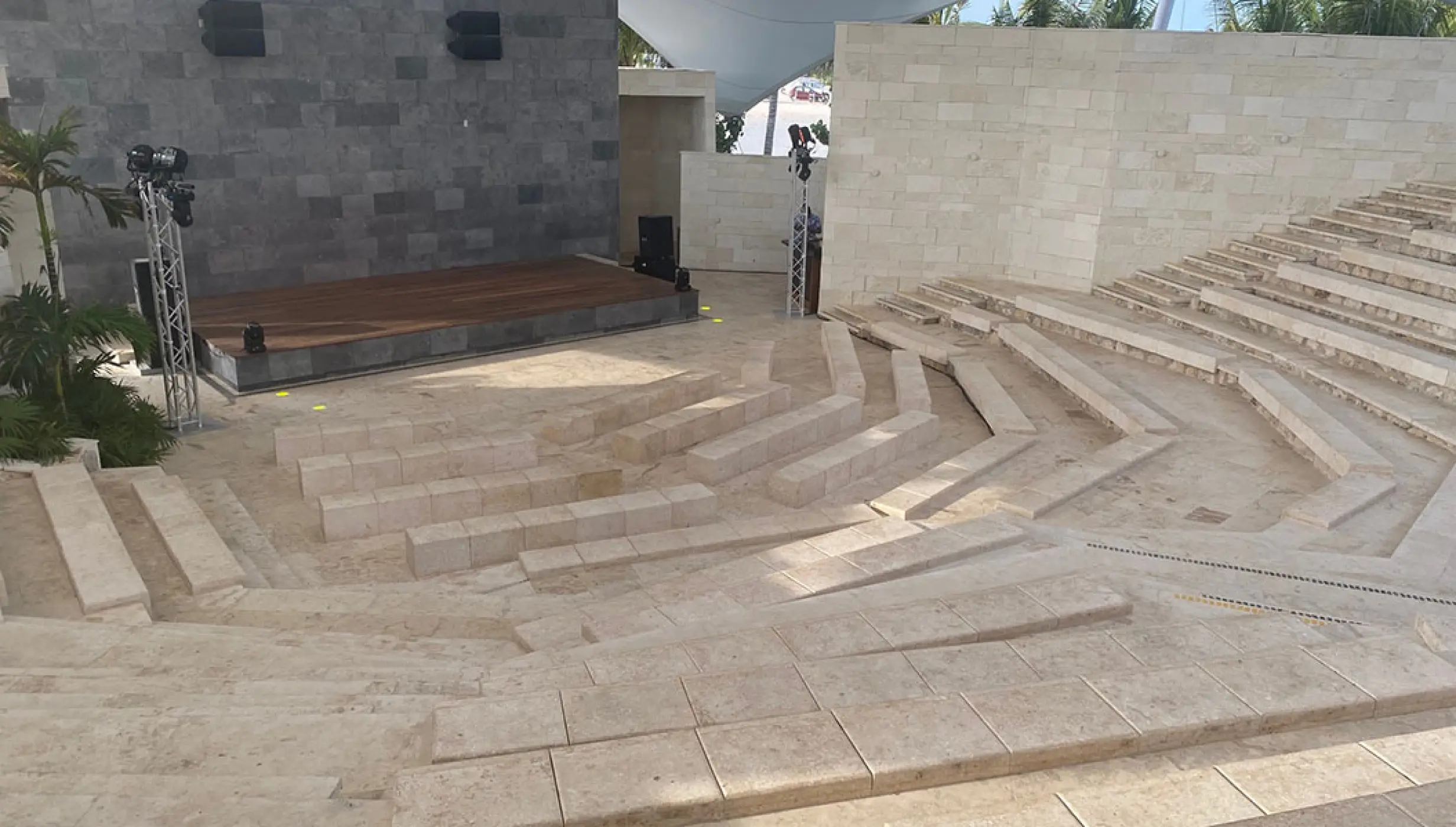 Outdoor amphitheater wedding venue at Hilton Cancun, Cancun