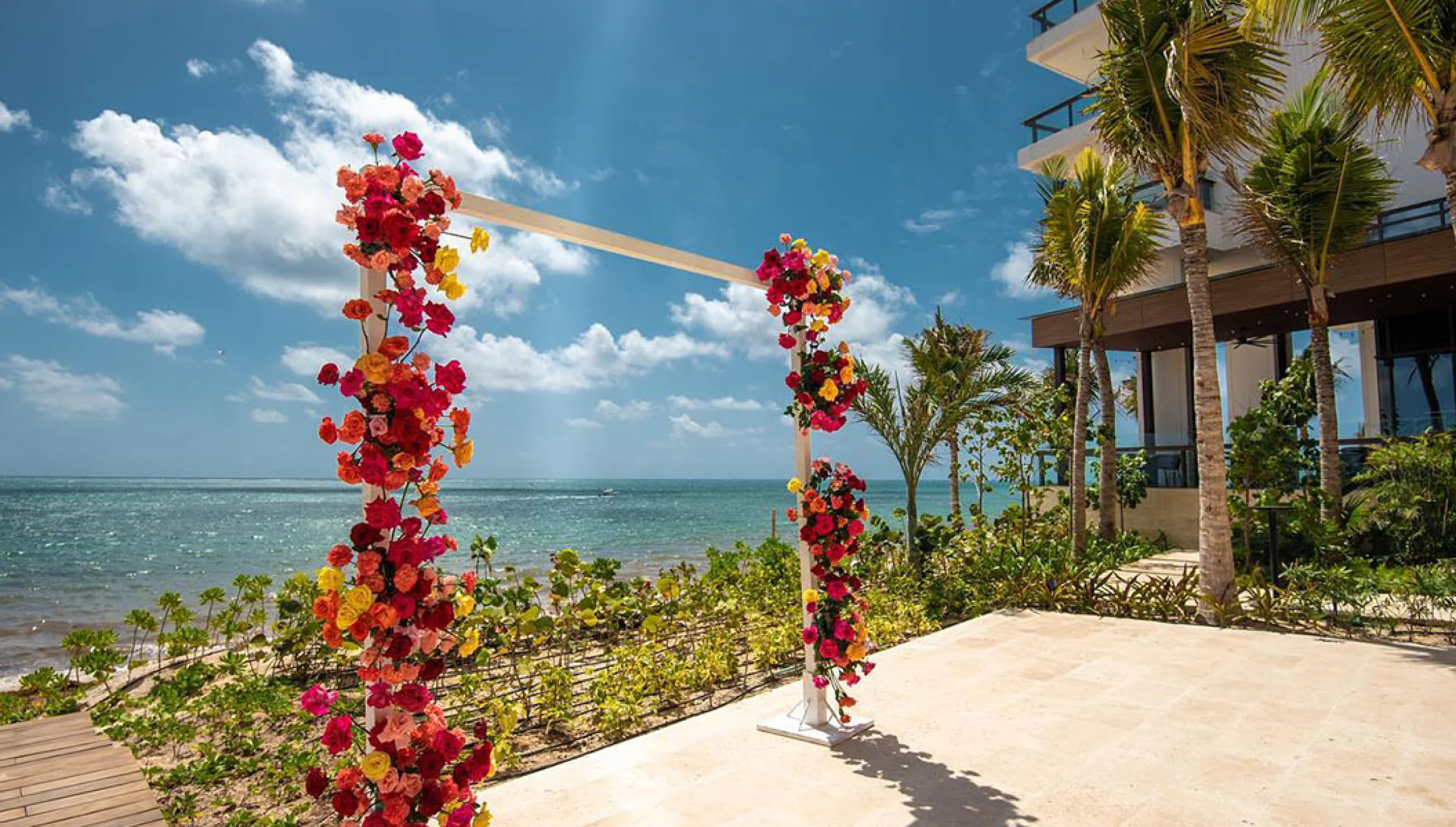 Lobby Terrace wedding venue at Hilton Cancun