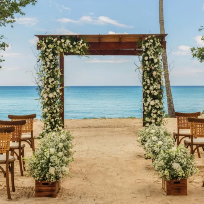 beach gazebo venue at Dreams La Romana Resort & Spa