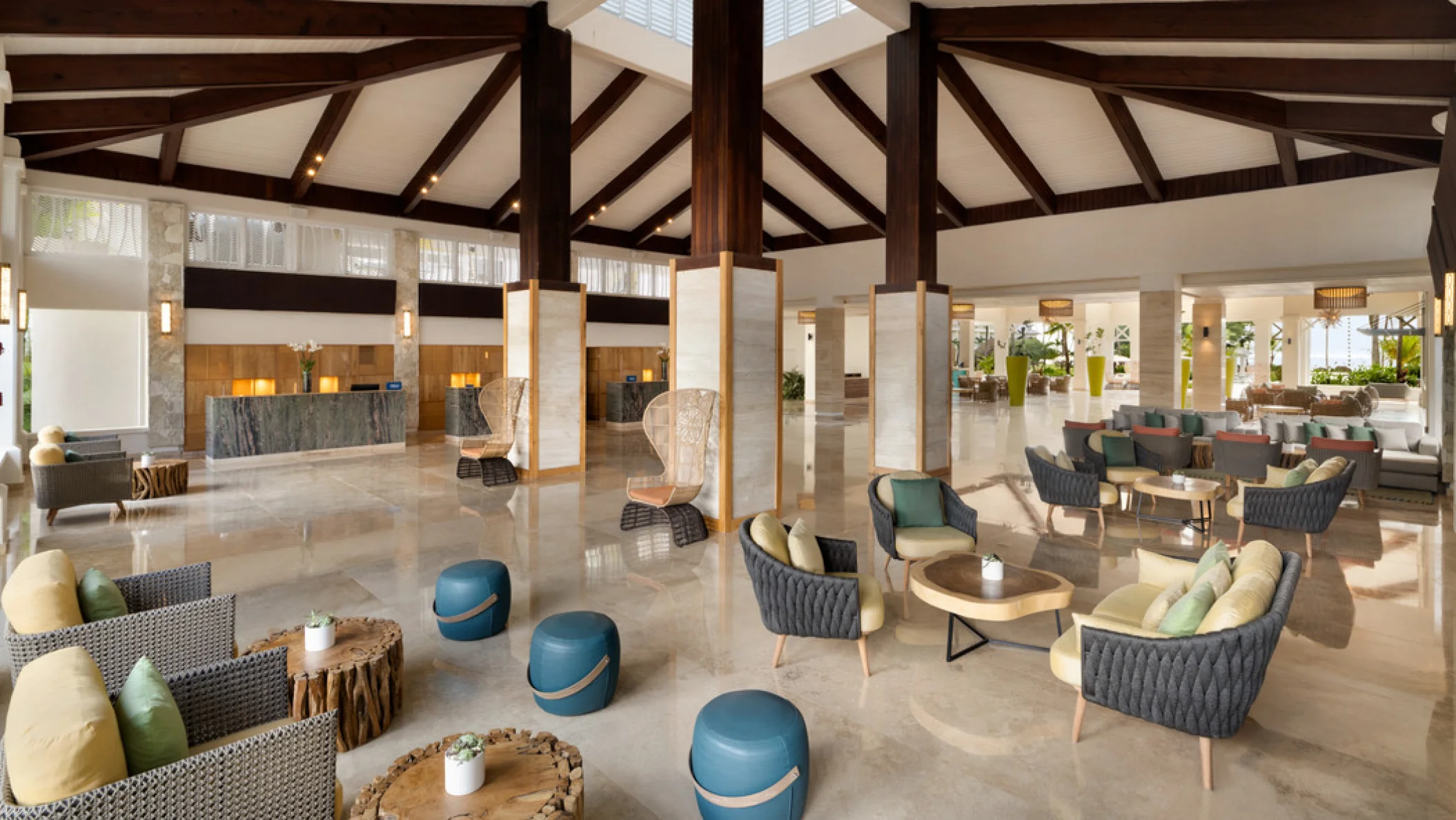 lobby at Dreams La Romana