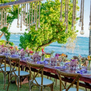 seaside garden venue at Dreams La Romana