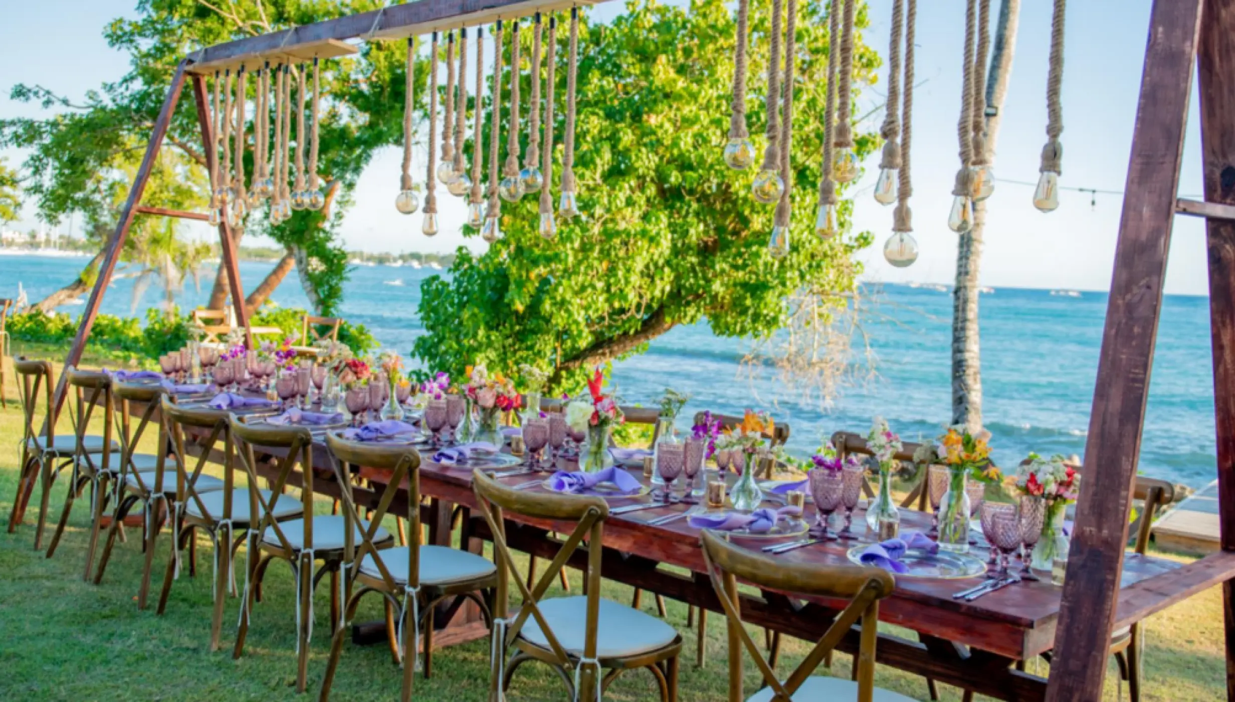 seaside garden venue at Dreams La Romana