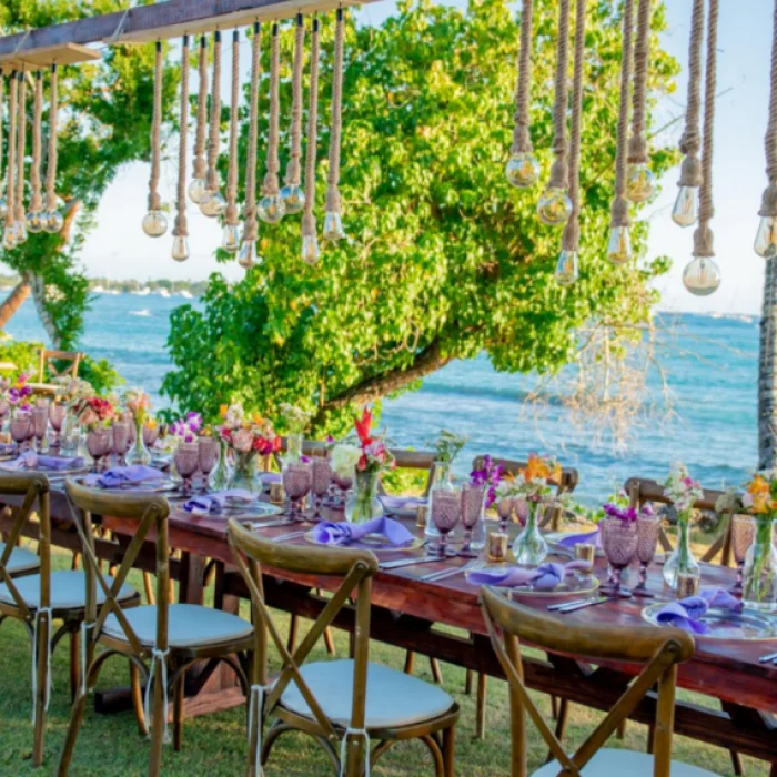 seaside garden venue at Dreams La Romana