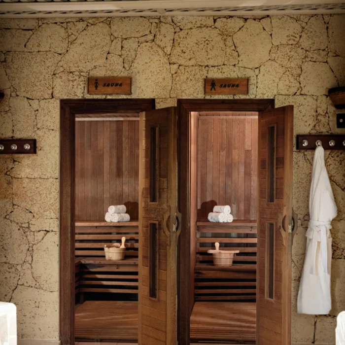 sauna at the spa at Dreams La Romana
