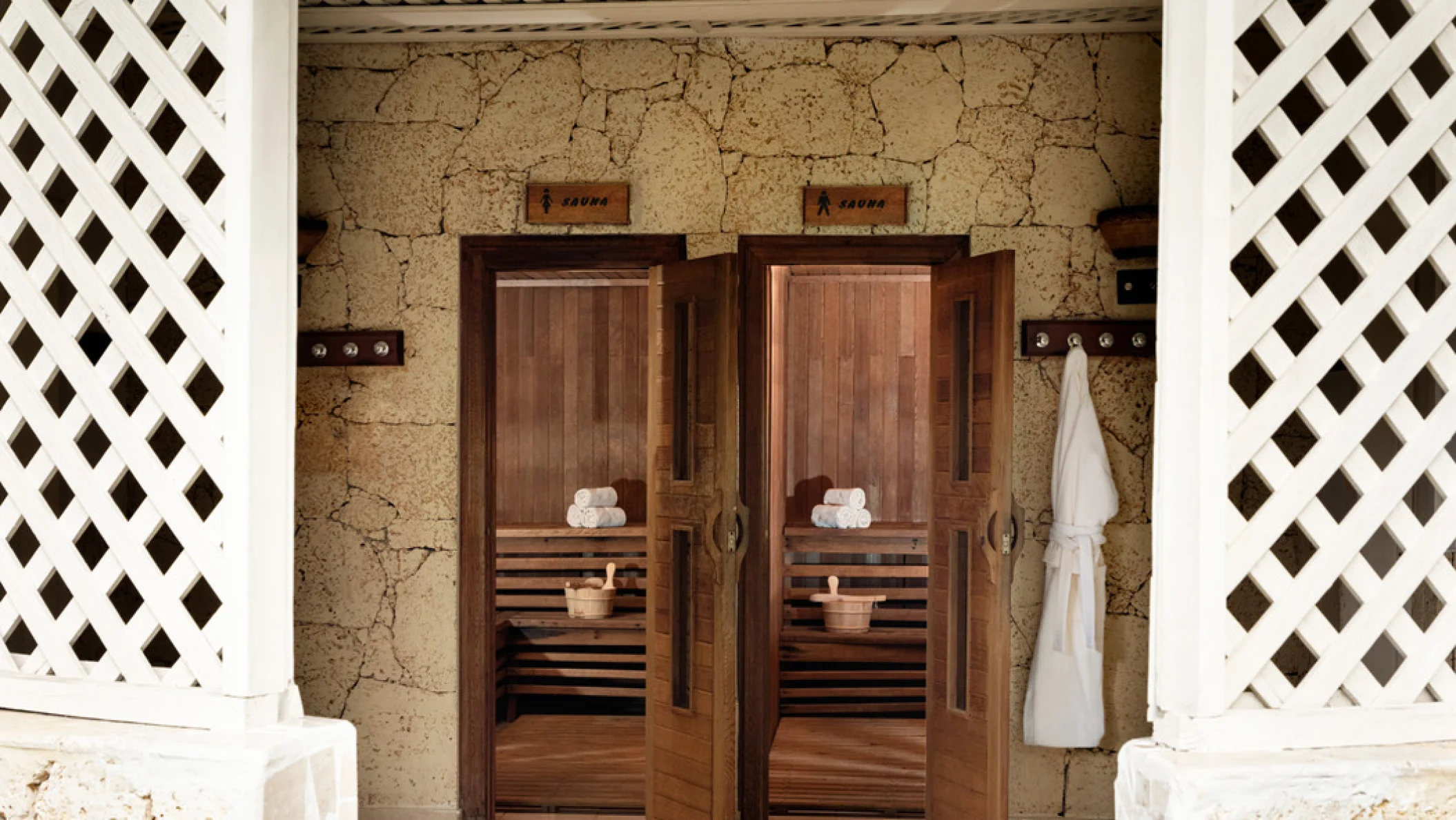 sauna at the spa at Dreams La Romana