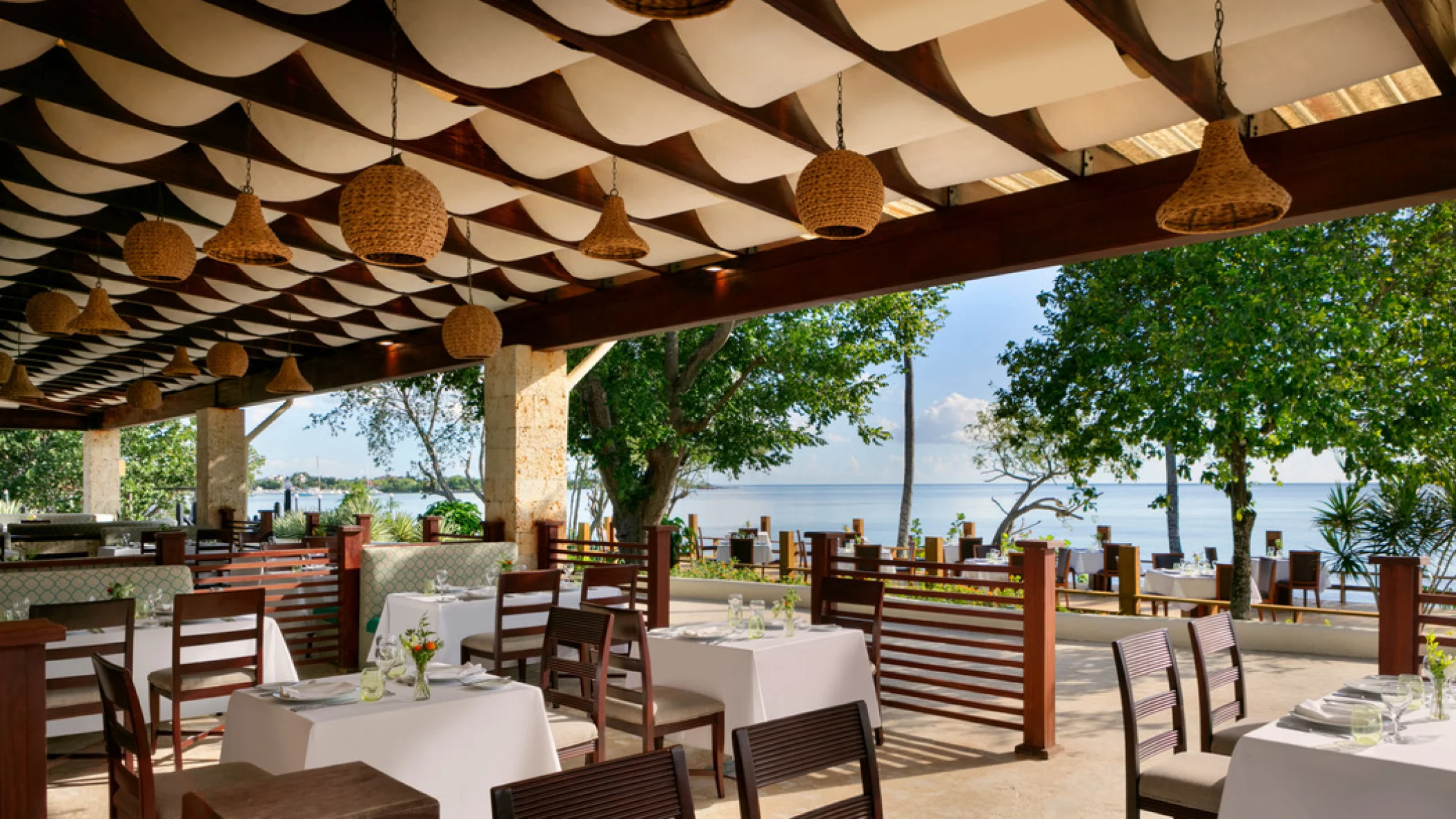 the grill restaurant at Dreams La Romana