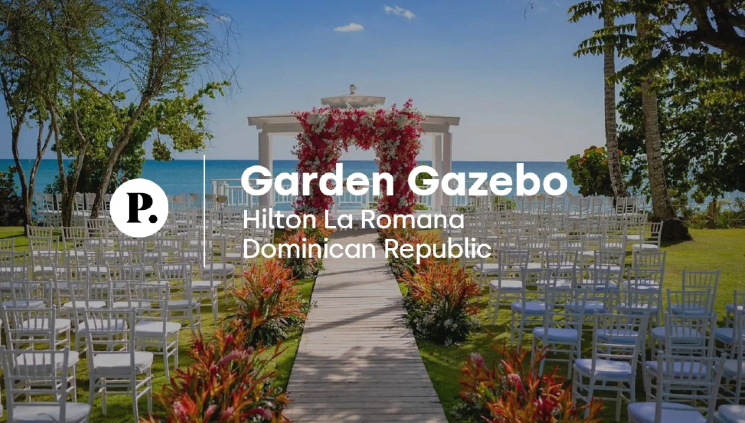 video review of garden gazebo venue at Hilton La Romana
