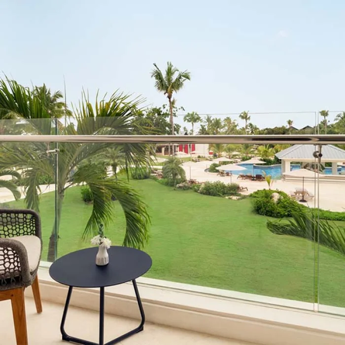 view from balcony of suite at Secrets La Romana Resort & Spa