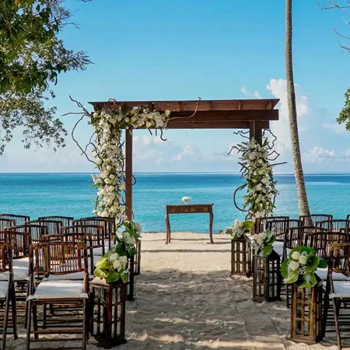 beach gazebo venue at Secrets La Romana