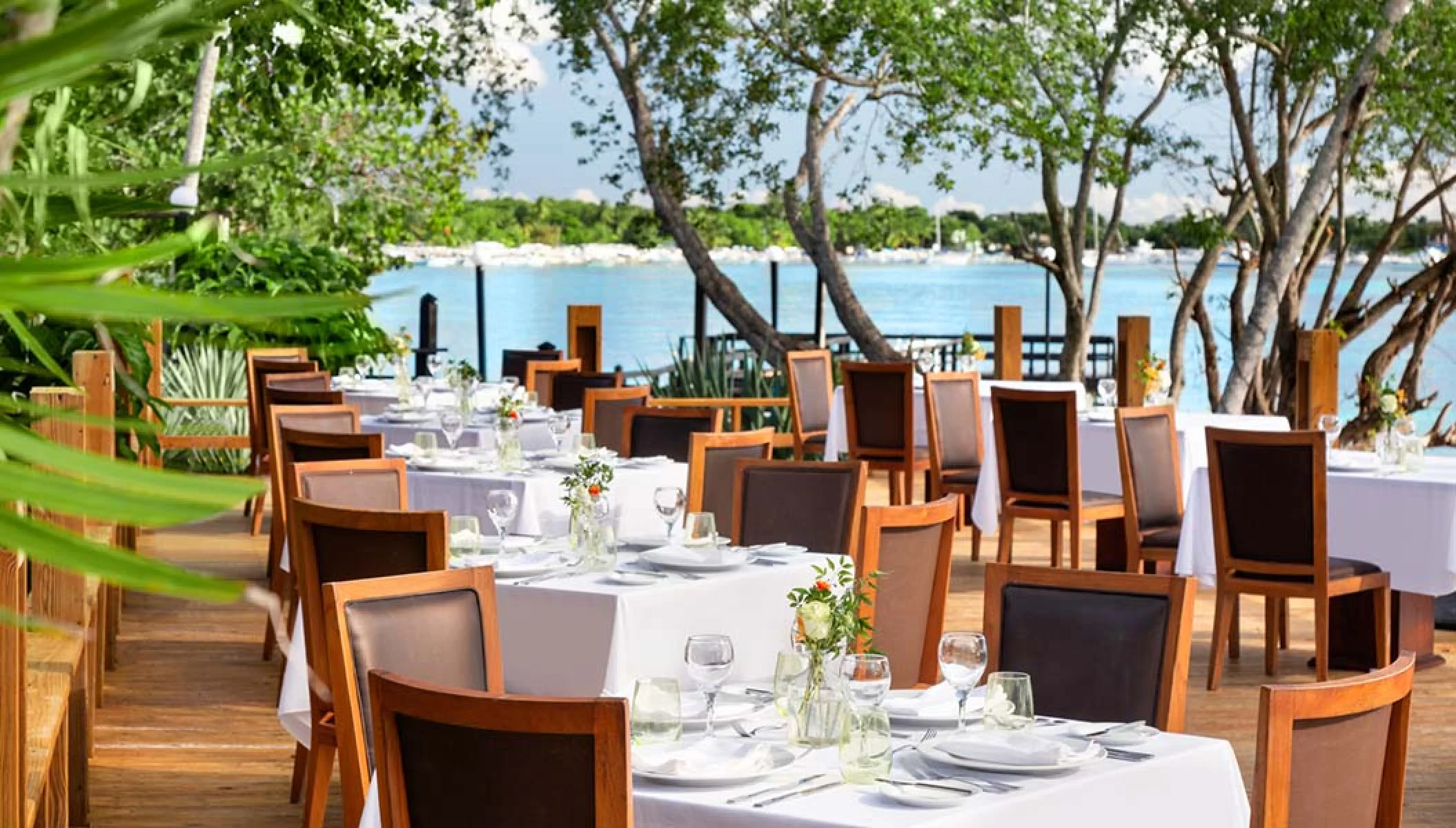 Beachside grill restaurant at Secrets La Romana