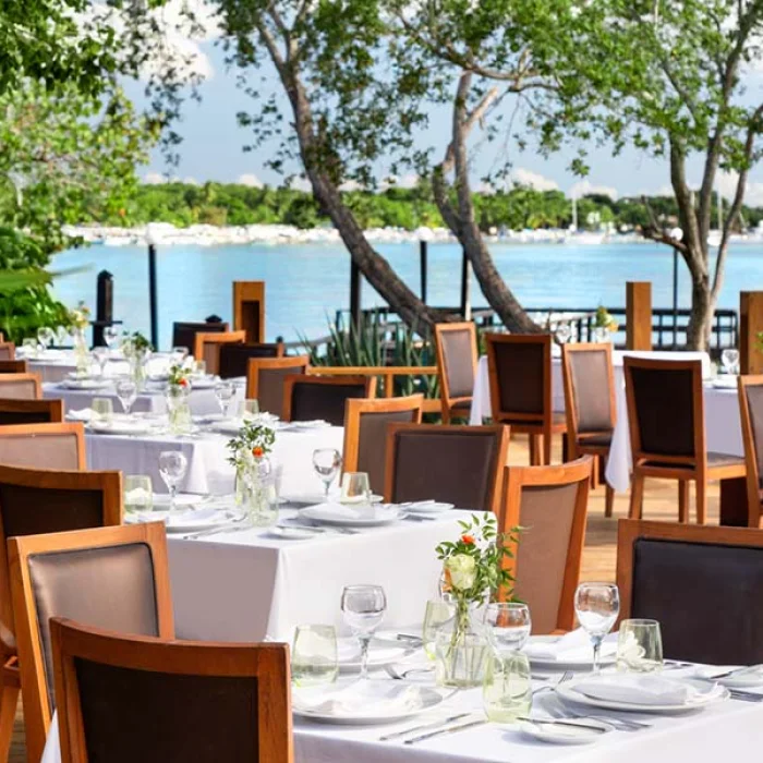 Beachside grill restaurant at Secrets La Romana