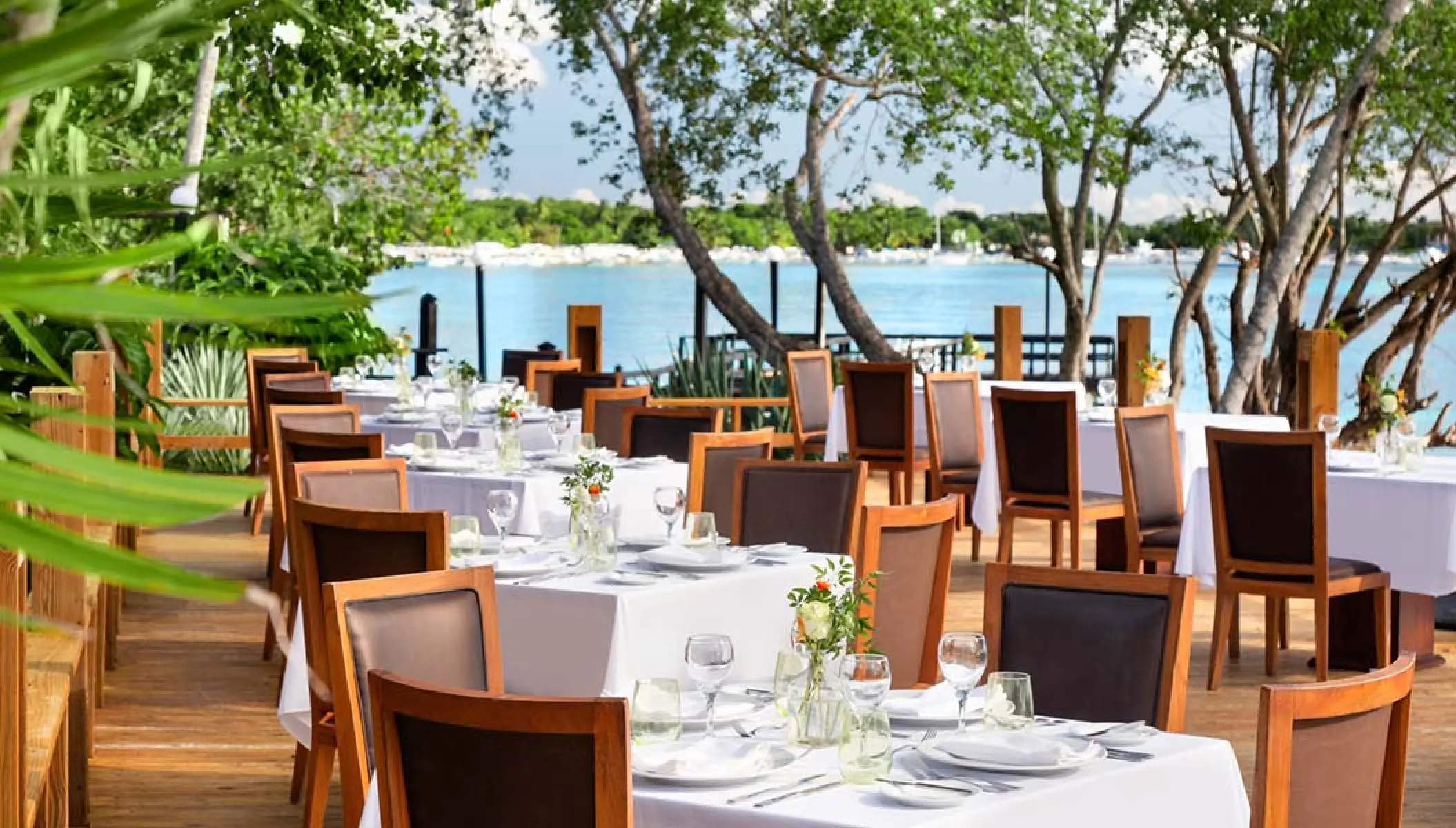 Beachside grill restaurant at Secrets La Romana