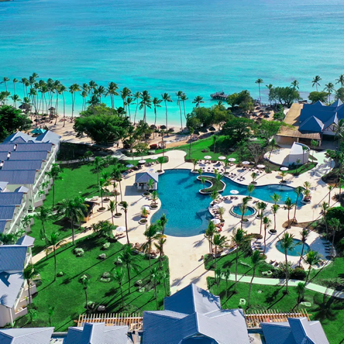 Aerial view of main pool at Secrets La Romana Resort & Spa