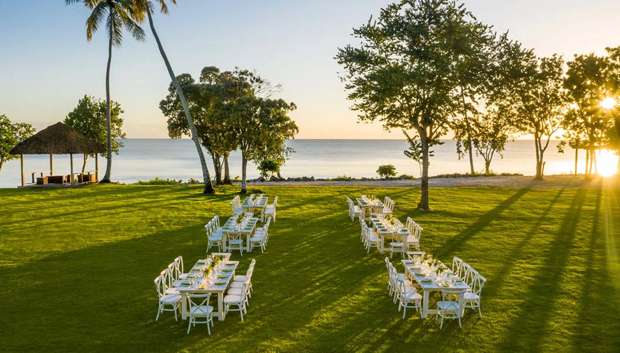 Sunset garden venue at Secrets La Romana