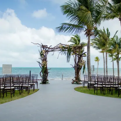 Terrace wedding ceremony at Hotel Mousai Cancun, Cancun