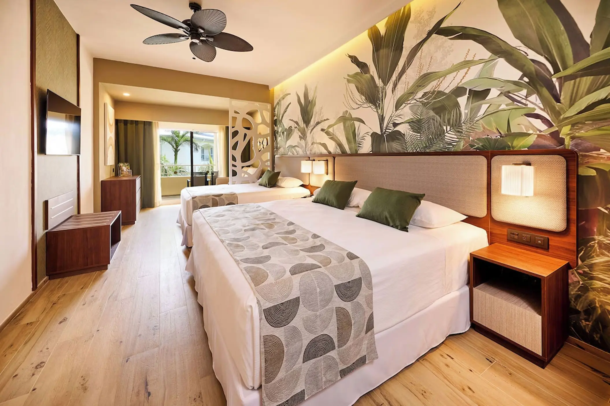 suite with 2 beds at Hotel Riu Guanacaste