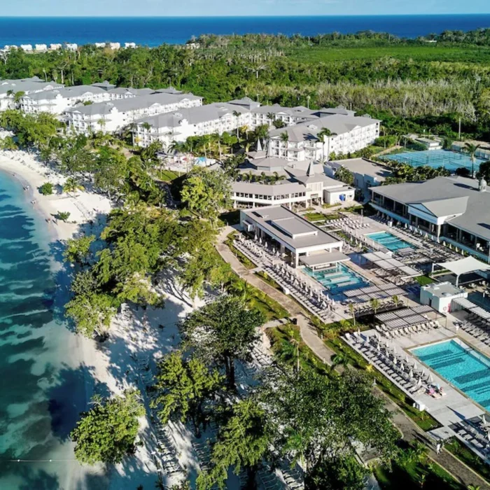aerial view of Hotel Riu Negril in Jamaica