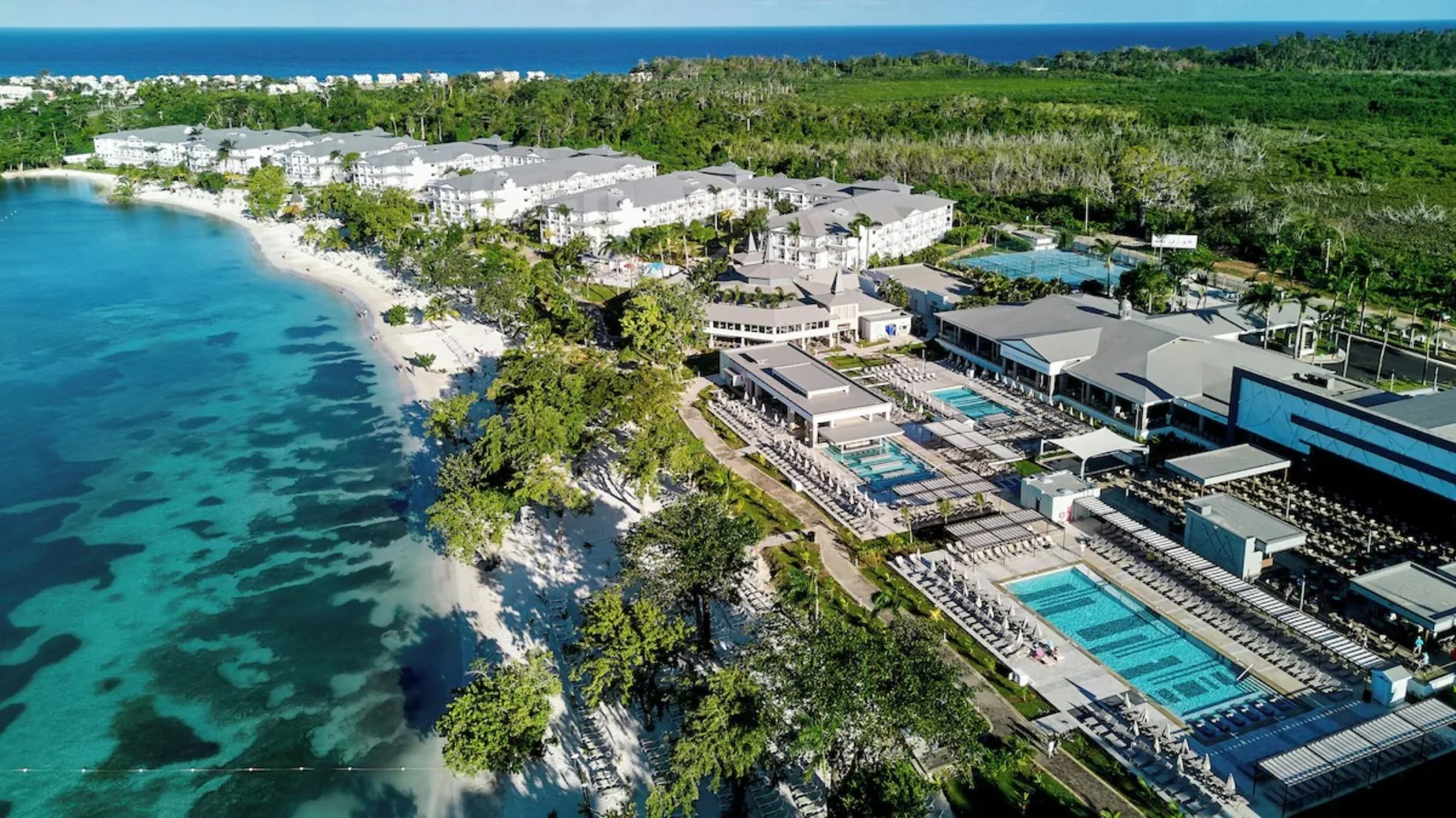 aerial view of Hotel Riu Negril in Jamaica