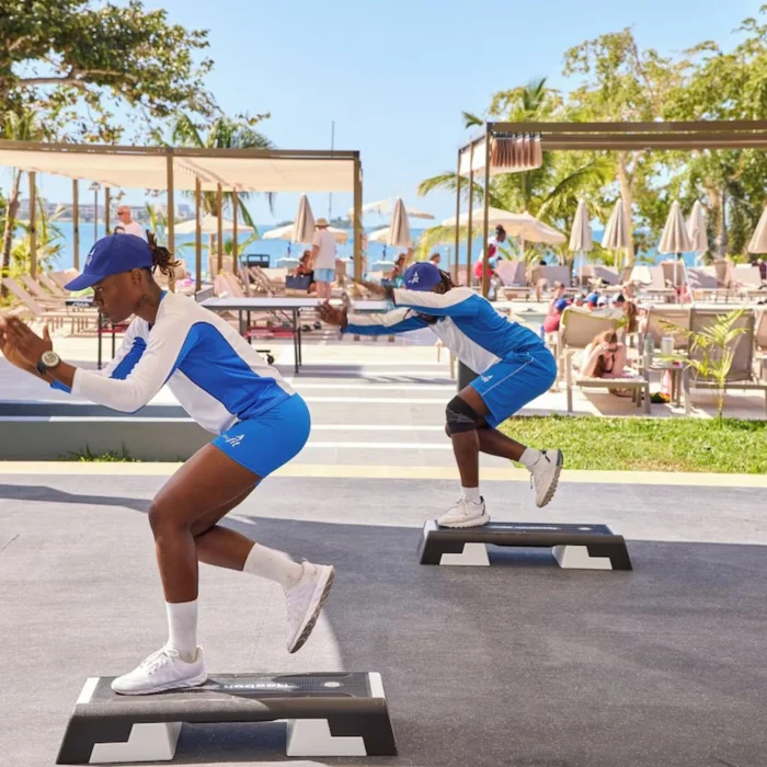 fitness class at Hotel Riu Negril