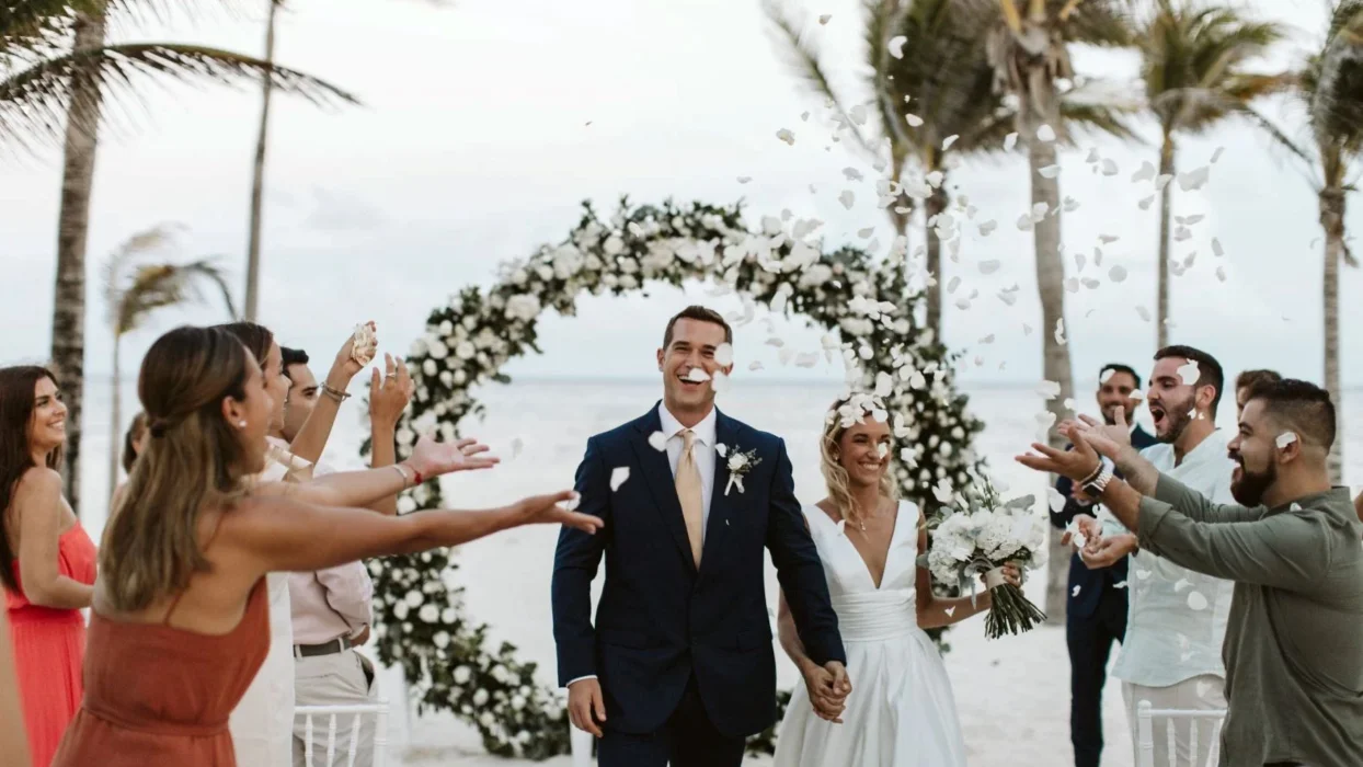 Beach wedding at Riu Jamaica