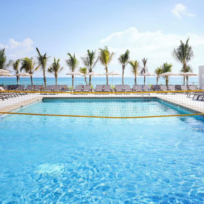 pool volleyball at Riu Palace Aquarelle Hotel