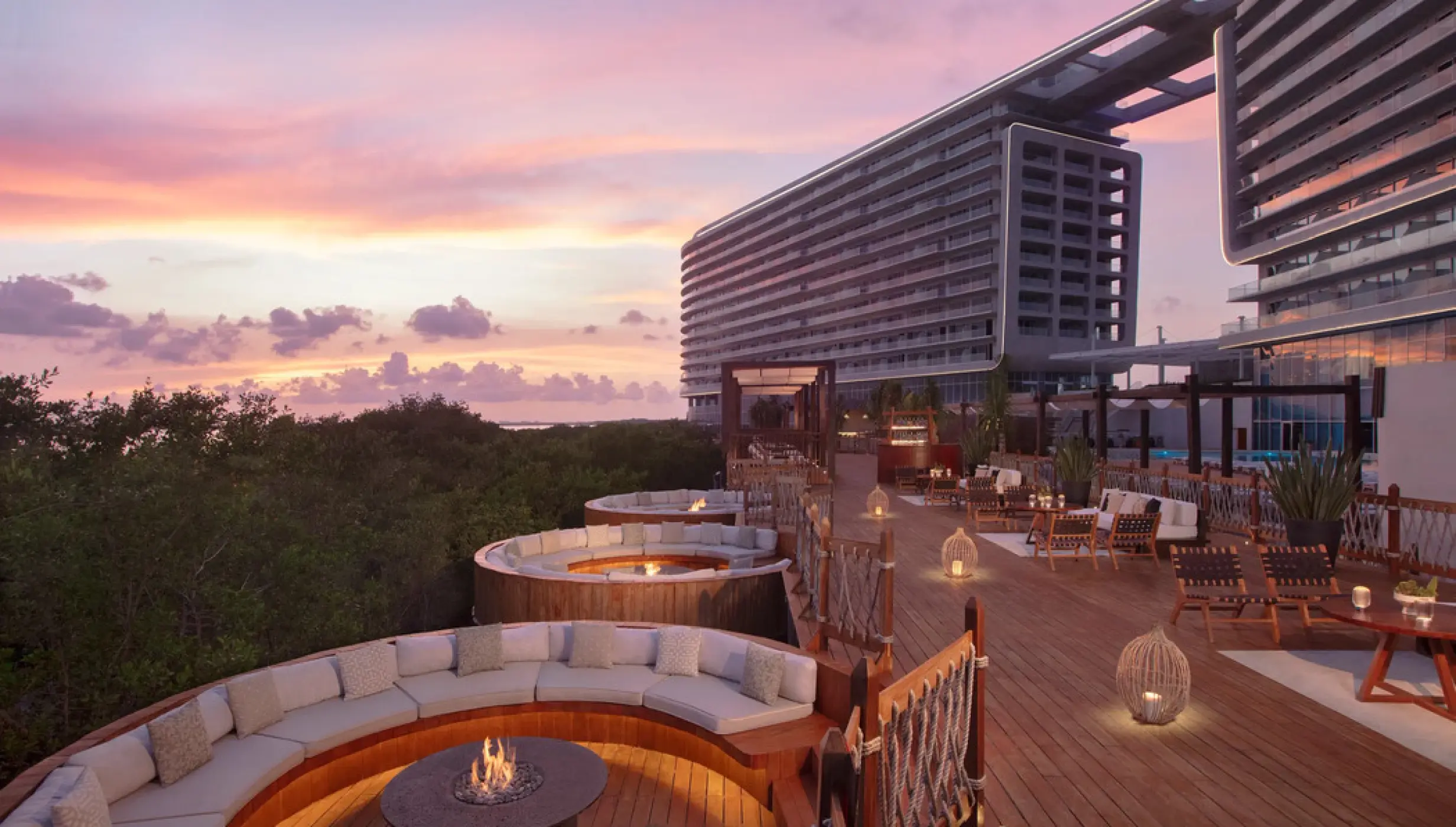 fire pit deck venue at Hyatt Vivid Grand Island