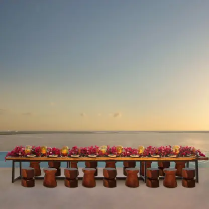 Oiishi Terrace wedding reception at Hyatt Vivid Grand Island, Cancun