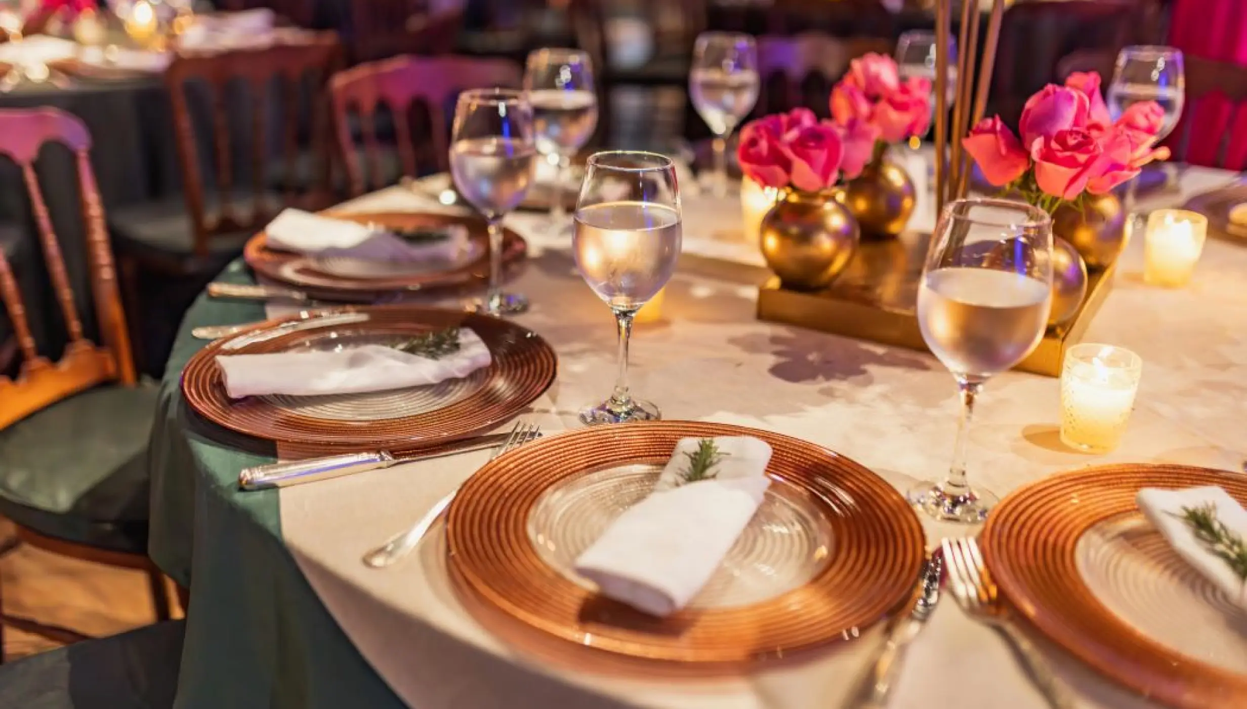 wedding table setup