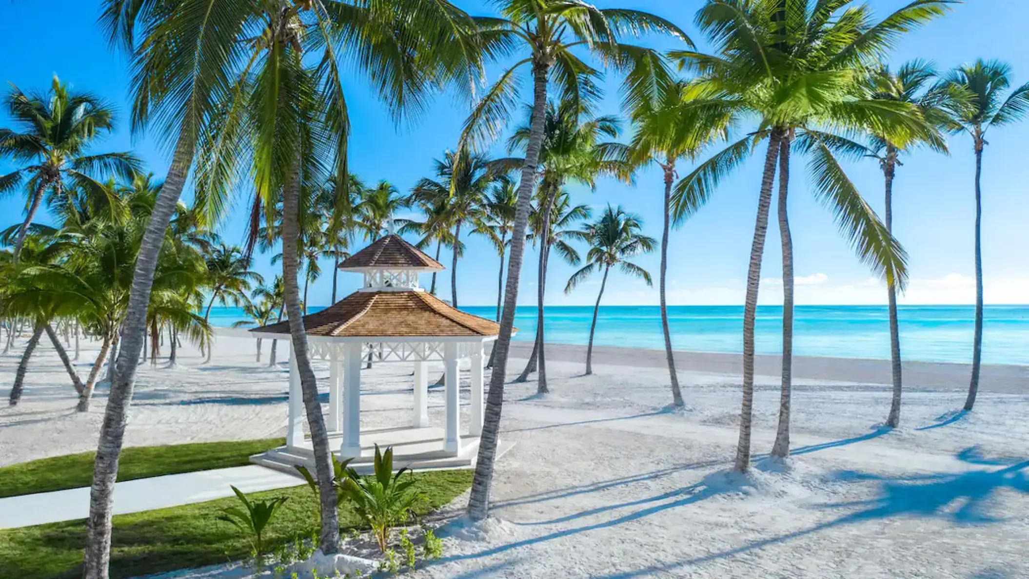 Beachfront wedding ceremony gazebo at Hyatt Zilara Cap Cana, Punta Cana