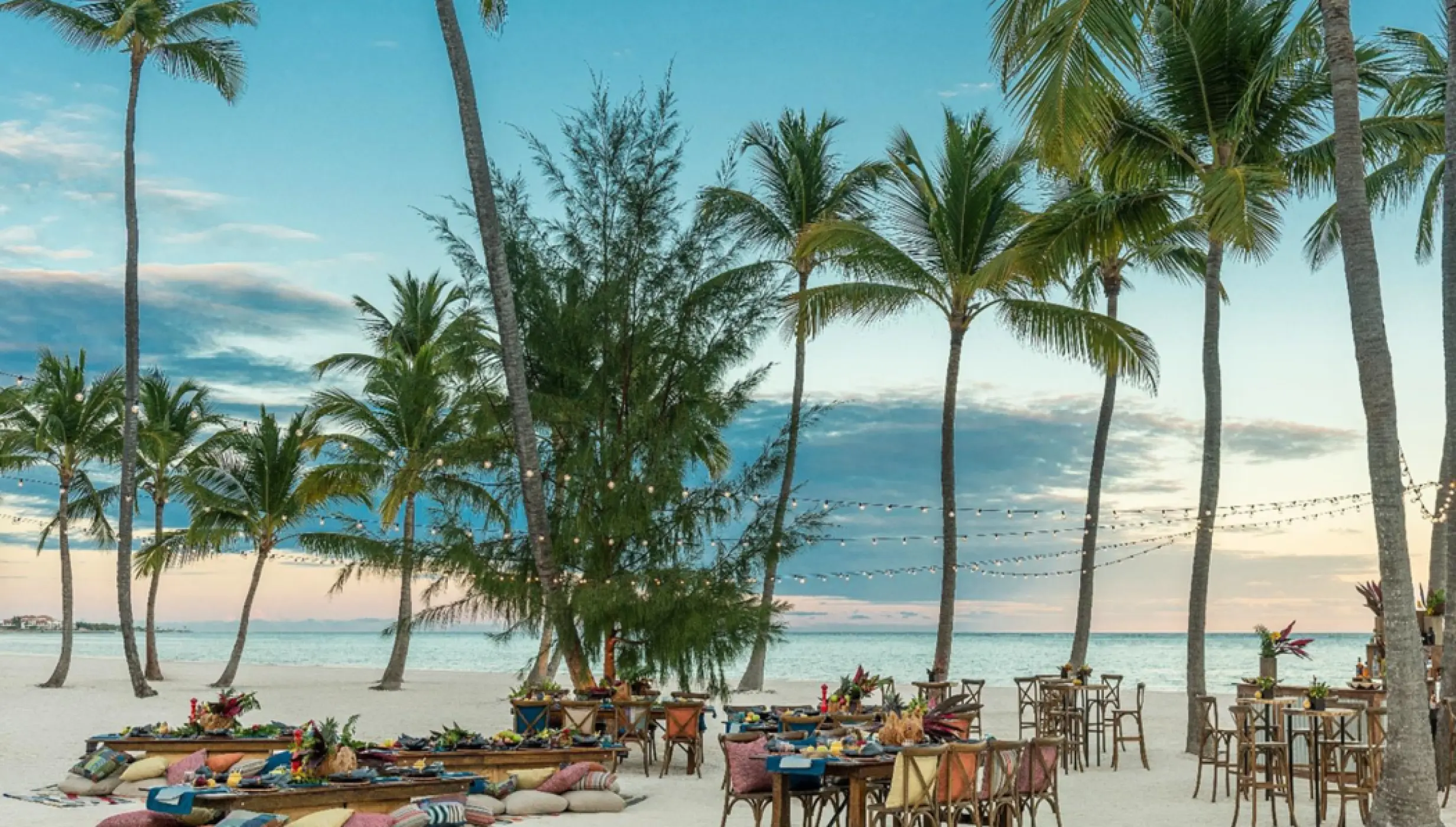beach reception setup at Hyatt Zilara Cap Cana