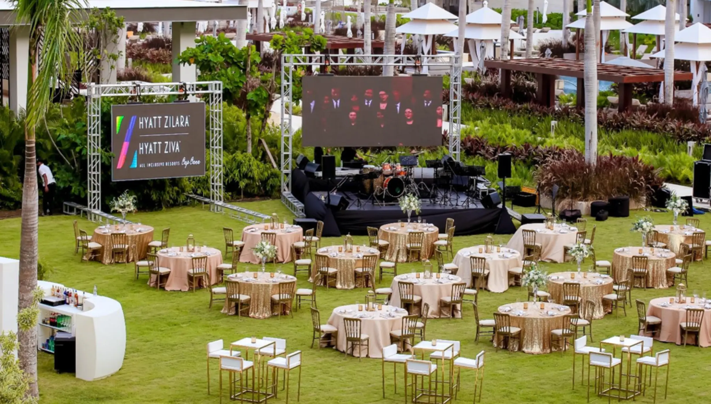 waves lawn venue at Hyatt Zilara Cap Cana