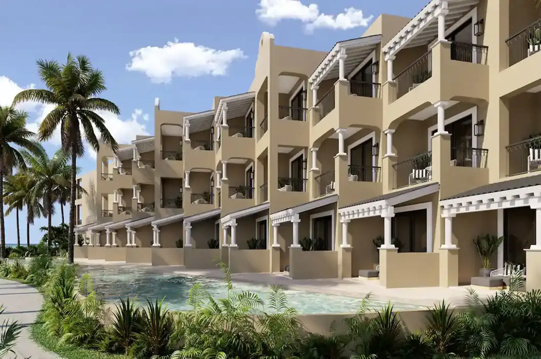 Swim-up suites and tiered balconies at Hyatt Zilara Riviera Maya, Riviera Maya