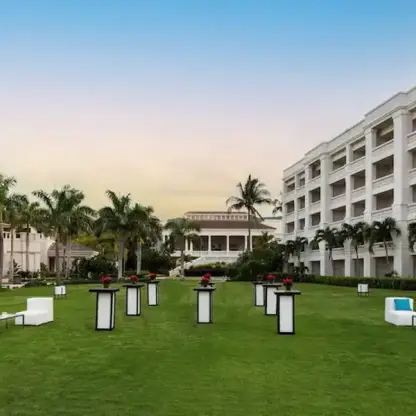 Cocktail reception setup on the East Lawn at Hyatt Zilara Rose Hall, Montego Bay