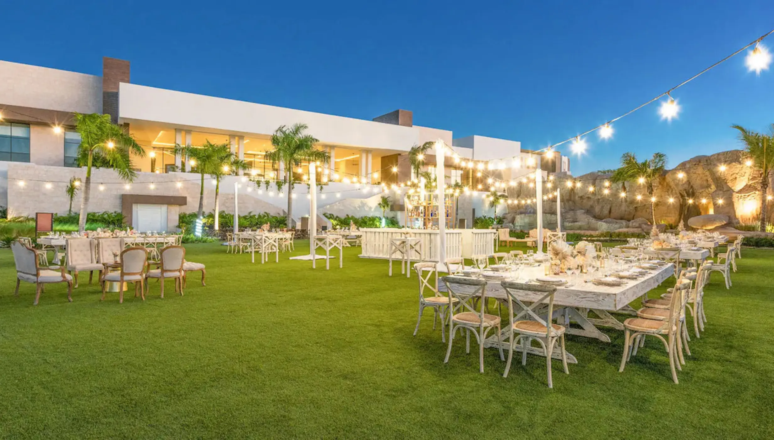 larimar lawn venue evening reception at Hyatt Ziva Cap Cana