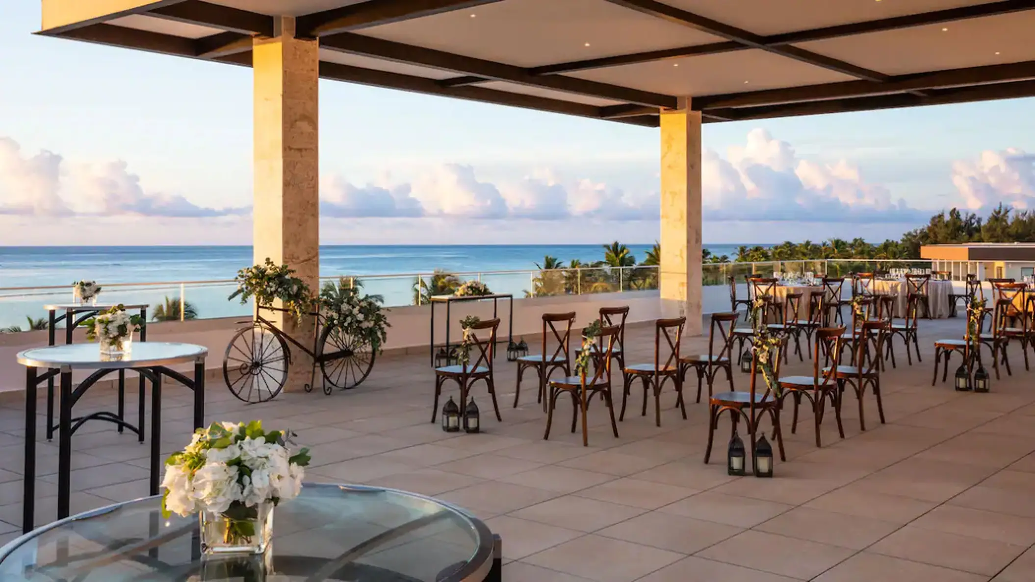 Rooftop terrace wedding ceremony at Hyatt Ziva Cap Cana, Punta Cana