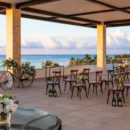 Rooftop terrace wedding ceremony at Hyatt Ziva Cap Cana, Punta Cana