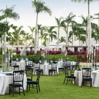 Waves lawn wedding reception at Hyatt Ziva Cap Cana, Punta Cana