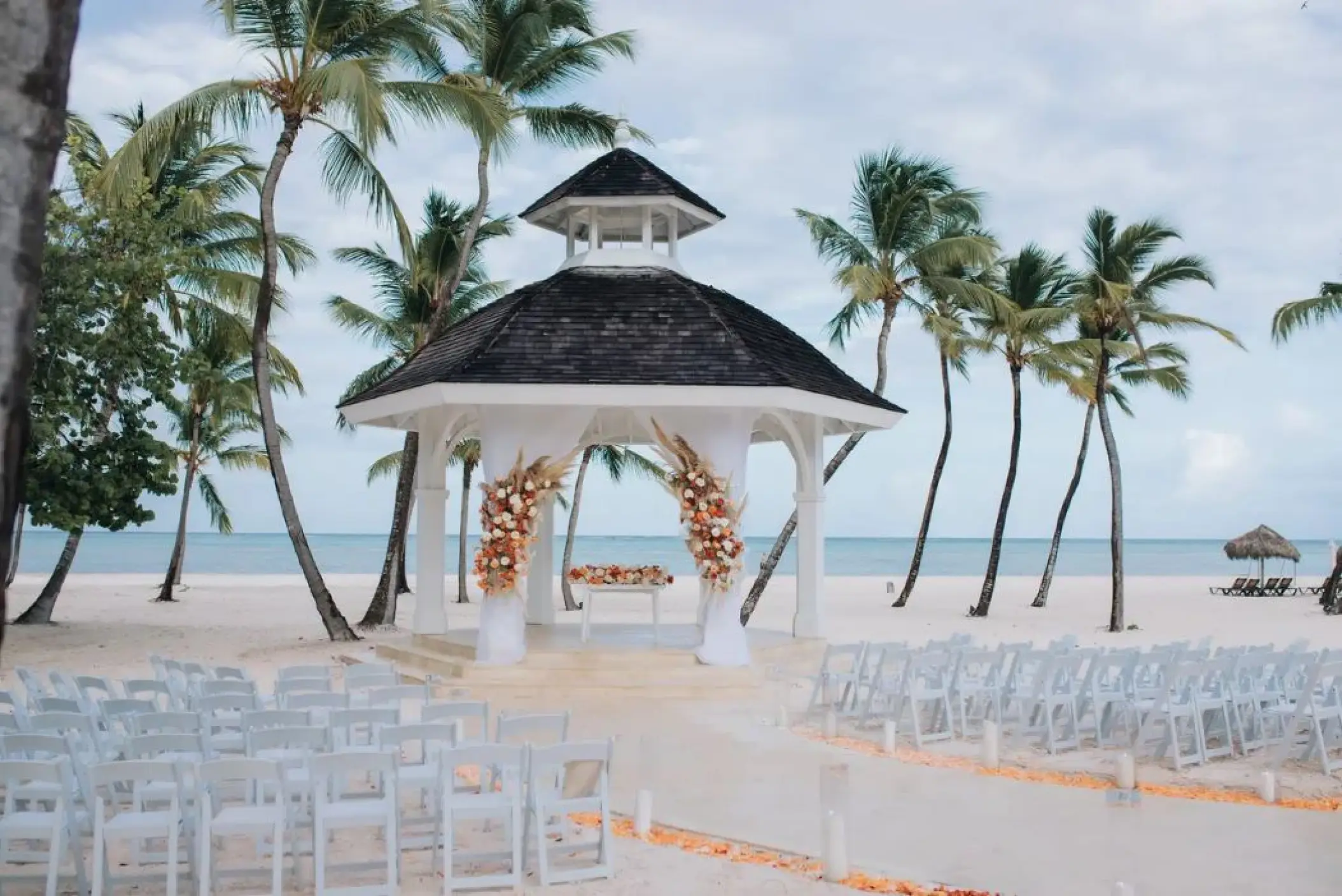 Beach gazebo wedding ceremony at Hyatt Ziva Cap Cana, Punta Cana