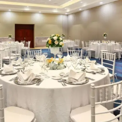 Indoor ballroom wedding reception at Iberostar Selection Bavaro, Punta Cana