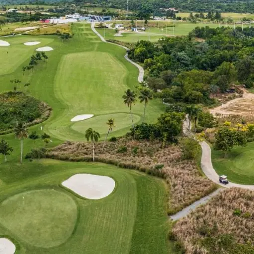 Aerial view of the golf course at Iberostar Selection Bavaro, Punta Cana