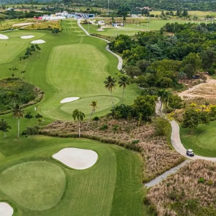 Aerial view of the golf course at Iberostar Selection Bavaro, Punta Cana