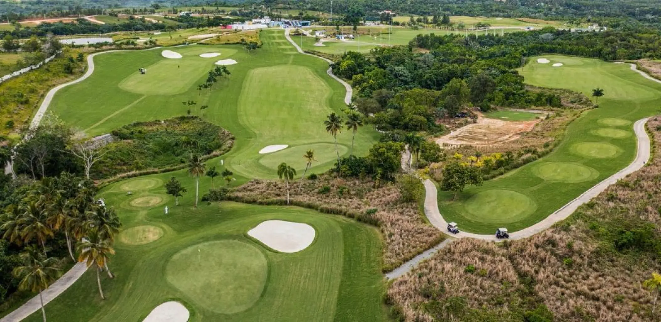 Aerial view of the golf course at Iberostar Selection Bavaro, Punta Cana