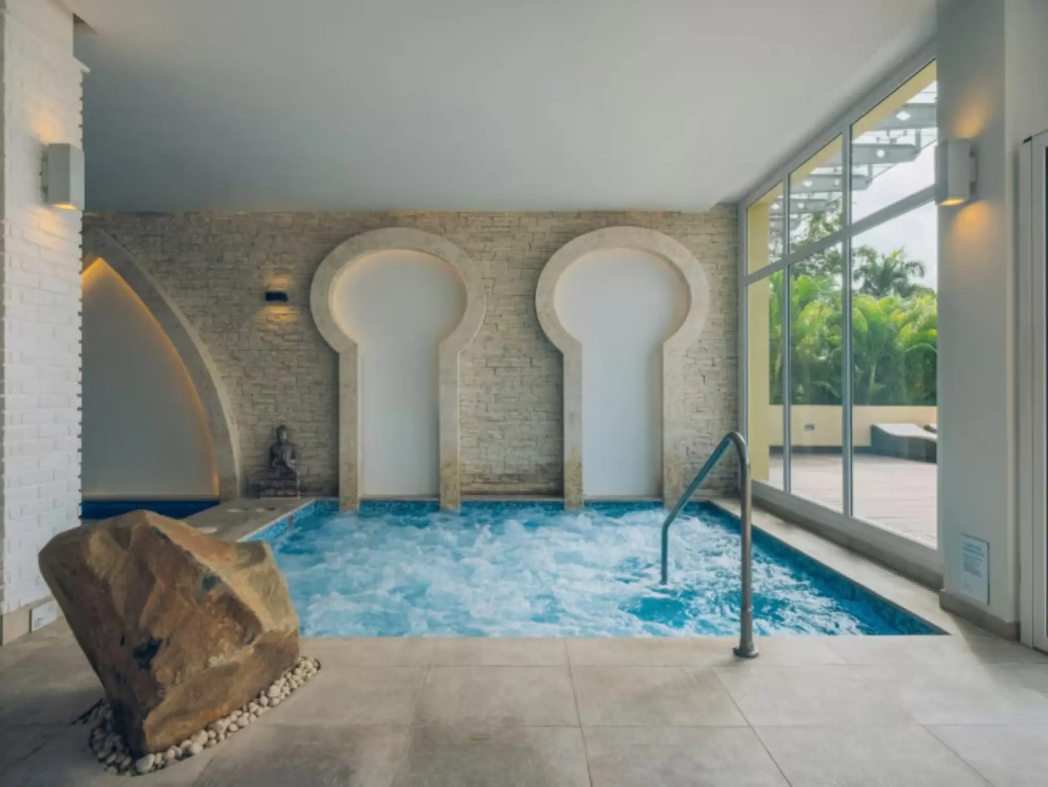 Indoor hydrotherapy spa pool at Iberostar Selection Bavaro, Punta Cana